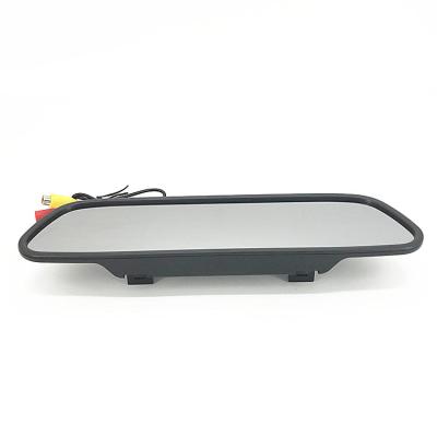 China 4.3inch lcd tft car rear view mirror monitor with 2 input 4.3 av lcd screen for sale