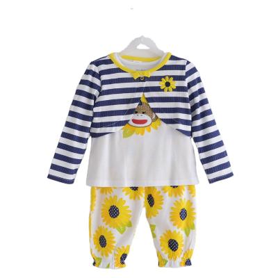 China New Casual Style Cute Outfits For Girls Spring Autumn Toddler Clothing Sets Long Sleeve T-shirt + Pants Kids Clothing for sale