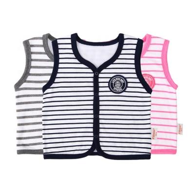 China FITBEAR Formal High Quality Kids Wholesale Newborn Cozy Stripe Printing Vests for sale