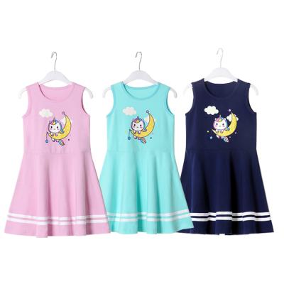 China Latest Anti-Static Printing Kids Dress Designs Cotton Toddler Girl Summer Dresses for sale