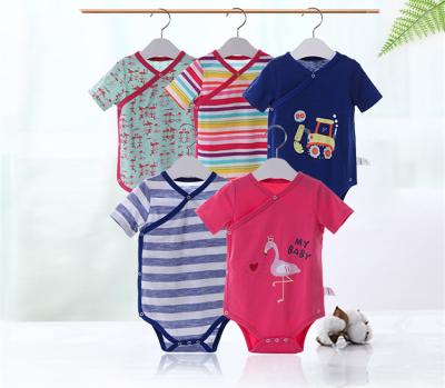 China Wholesale 5 Pack Cotton Romper Cheap Baby Jumpsuit 100% Newborn Baby Clothes for sale