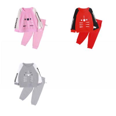 China Casual Comfortable Baby Set Four Seasons Cartoon Print Baby Clothes Sets for sale