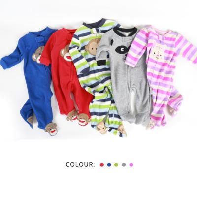 China 100% Polyester Factory Price Newborn Baby Wear Long Footed Pajamas Baby Clothes Baby Romper for sale