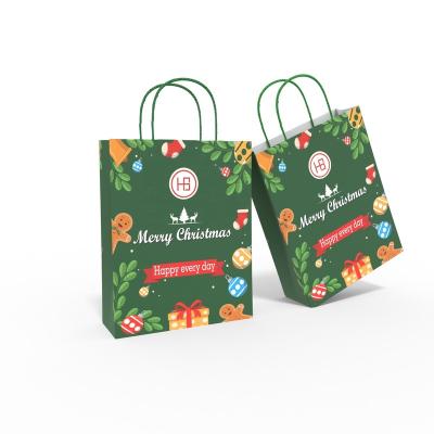 China Recycled Materials Factory Outlet Christmas Deco Eco-Friendly Reusable Paper Gift Storage Bag Packaging Promotional Bag for sale