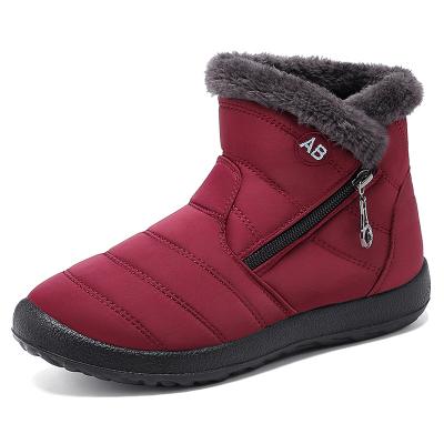 China Waterproof Keep Warm Fashion Outdoor Snow Boots With Fur New Design Winter Waterproof Women Ankle Boots Snow Boots for sale