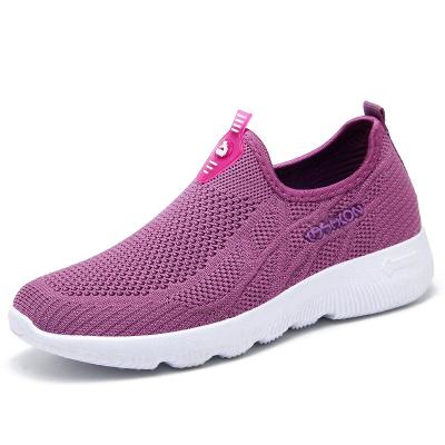 China Fashion Trend Women's Slip On Mesh Breathable Lazy Canvas Shoes Fashion Mesh Casual Shoes for sale