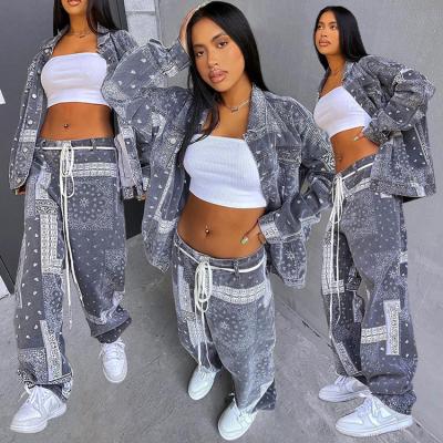 China Amazon Wholesale 0.6)JH5910 Breathable RTS Two-Piece Pants (Set Loose Women's Casual Women's Button Set Women's Set for sale