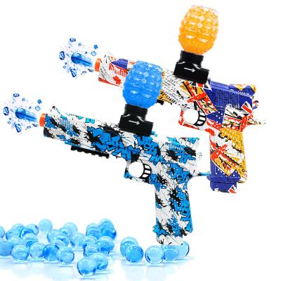 China Funny Electric Summer Freeze Water Game Shooter Freeze Gun Water Splash Ball Splash Ball Toy Outdoor Game Gun for sale