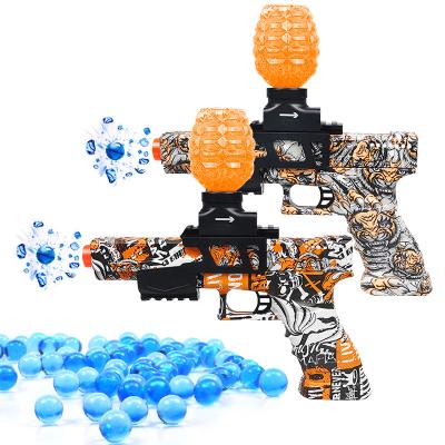 China Shooting Playing Games Amazon Hot Selling Electronic Automatic Gun Toys Kids Shooting Game Gel Ball Blaster Bullet Toy Gun glock For Boys for sale