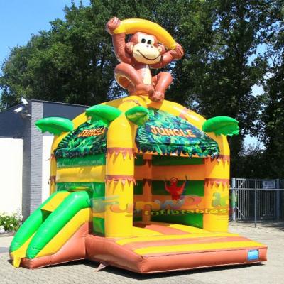 China Custom Outdoor Inflatables Castle Outdoor Entertainment Chateaux Bouncer Slide Jumper Inflatable Monkey Bounce House for sale