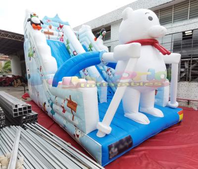 China Home Outdoor Inflatable Slide Bounce Playground Giant Entertainment Polar Combo Inflatable Slide for sale