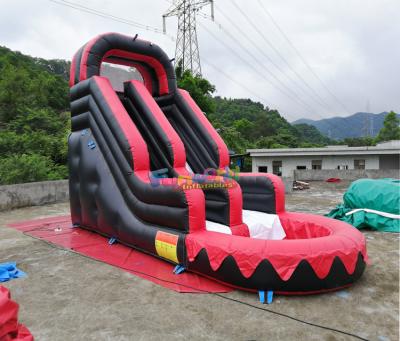 China Vinyl PVC tarpaulin kid backyard slide hot sale wet jumping inflatables water slide for sale