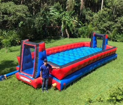 China Wholesale Outdoor Interactive Giant Children Foot Soccer Field Street Games Entertainment Inflatable Football Pitch for sale