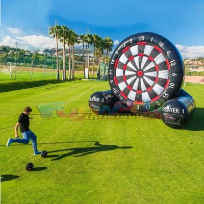 China Outdoor Popular Commercial Interactive Soccer Goal Inflatable Entertainment Kids Adults Sports Articles Inflatable Football Darts Game for sale