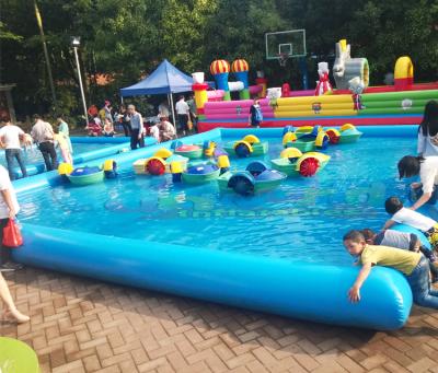 China Outdoor inflatable blue giant acuaticos juegos color entertainment inflatable pool for kids and adults for sale