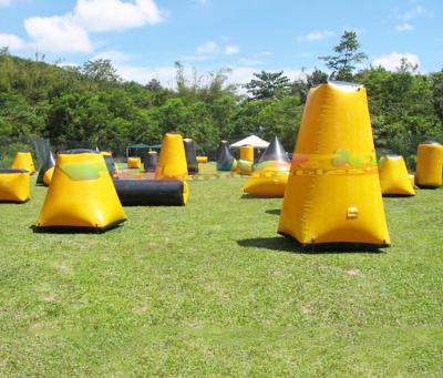 China Factory Price Archery Shooting Games Laser Tag Outdoor Yellow Paintball Fairway Paintball Inflatable Bunkers Wholesale for sale