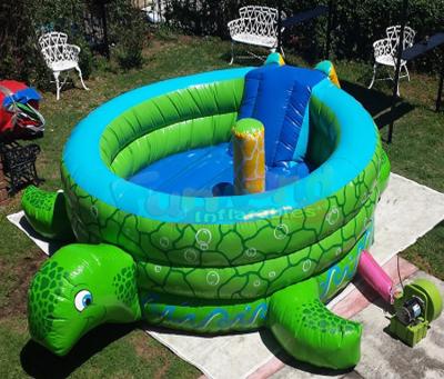 China Mini kids silde juegos acuaticos protable outdoor commercial inflatable entertainment inflatable pool for sale