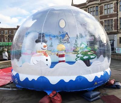 China Outdoor Snow Globe Photo Booth Igloo Inflatables Decoration Christmas Backyard Entertainment Inflatable Bounce House for sale