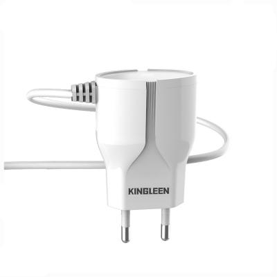 China C822E Convenient High Quality EU Plug 5V/1.5A USB Travel Power Charger With LED Light Portable Home Wall Charger For Micro/IP/Type-C Cable for sale