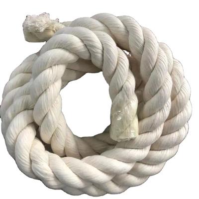 China For Industry Diameter 6mm-30mm Pure Cotton 3 Strand Twist Rope Cords and Strings Cotton Twine Netting Ropes for sale