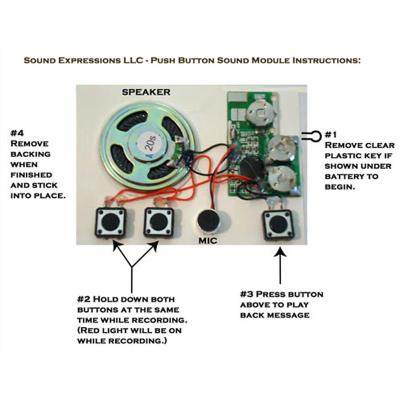 China Pre-Recorded 2016 Programmable Recordable Mini Push Button Sound Modules for sale