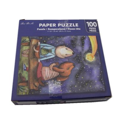 China Toy China Puzzle Kids Supplier Puzzle Custom Set Cartoon 100 Pieces Puzzle Game Children for sale