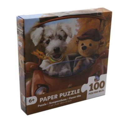 China Toy Eco-Friendly Custom Kids Cartoon Puzzle Toy 100 Pieces Kids Puzzle Children Set for sale