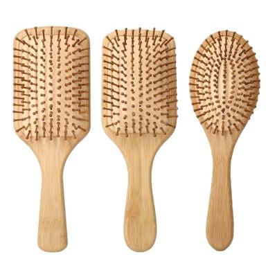 China New Comfortable Bamboo Comb and OEM Hair Brush Bamboo Hair Brush Set Curly Hair Brush for sale