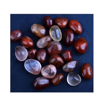 China Europe High Quality Natural Gemstone Crystal Heart Shaped Carved Shaped Red Quartz For Folk Crafts for sale