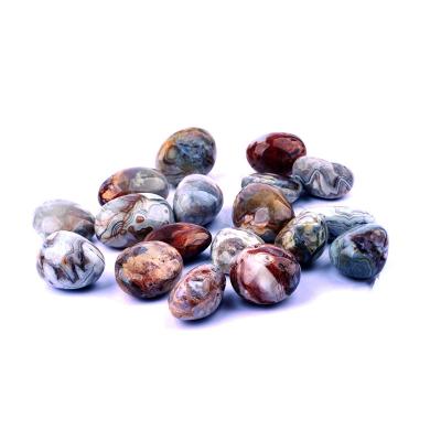 China Hot Sale Natural Loose Crystal Stone Europe Mexican Agate Tumbled Stones For Home Decoration for sale