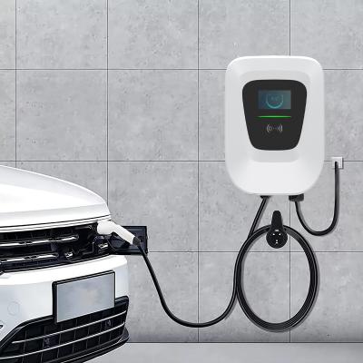 China Commercial AC Car Charger Type 1 16A 32A Electric Vehicle Charger Station 7kw 11kw 22kw Electric Wall Mounted Charging Stations PEVC2201E for sale