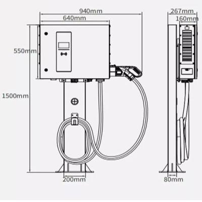 China Hot Selling PEVC3401E Smart Fast Charging 30kw EV Car Station Electric EV Charger EV Charging Station for sale