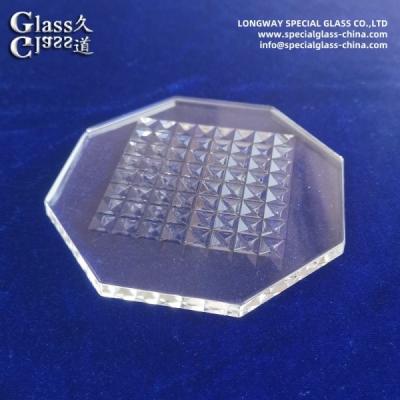 China Optically Clear Textured Pyrex Led Cover Lens For Clear Led Lighting Output for sale