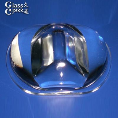 China Customized Borosilicate Glass Cob Led Lenses For Street Light Lamp for sale