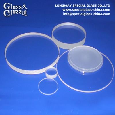 China Tempered Borosilicate Float Glass Light Lenses Flat Round Glass Lens for sale