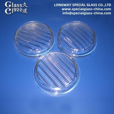 China Transparent Textured Soda Lime Glass Light Cover For Diffuse Light for sale