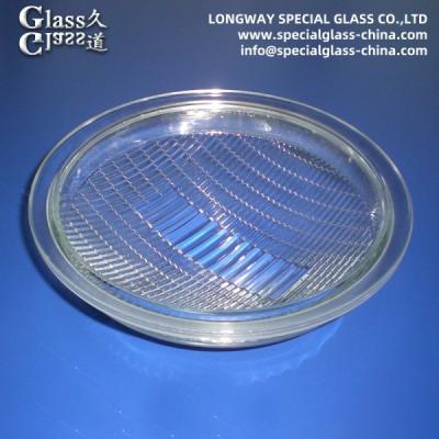 China Customized Pressed Soda Lime Glass Lamp Cover For Street Light Lens for sale