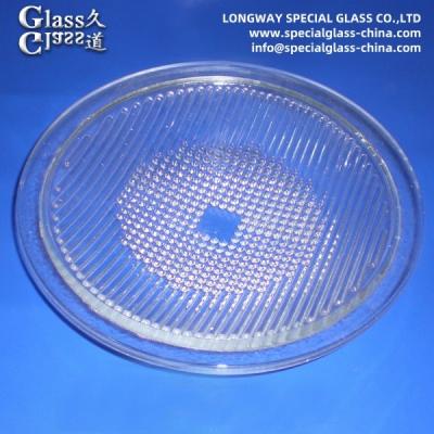 China Molded Borosilicate Glass Lamp Cover For Led Street Light Smooth Surface for sale