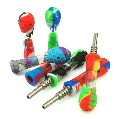 China BEYOU Pipe Unstained Manifold Titanium Nail Silicone Portable BEYOU Smoking Pipe for sale