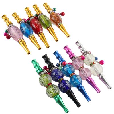 China Mix Design Glow In The Dark Ball Cigarette Holder Shisha Mouthpiece Hookah Handmade Accessories for sale