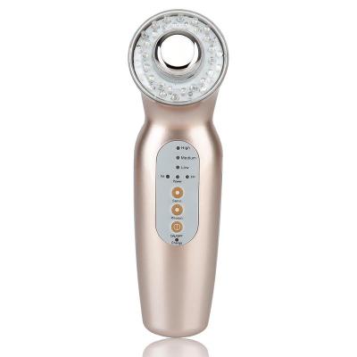 China Skin Rejuvenation Home Use Photon Facial Led Detachable Microcurrent Ultrasonic Wave Beauty Device for sale