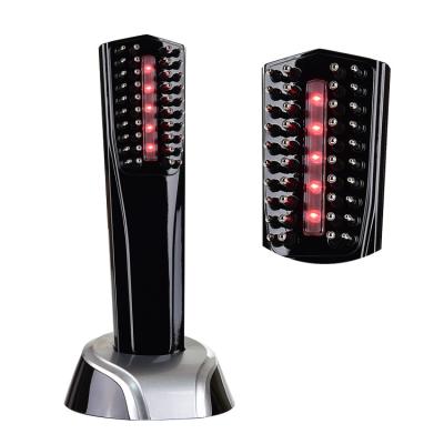 China Hair-repairing 3 IN 1 Red Electric LED Vibration Hair Growth Massager Cordless Comb for sale