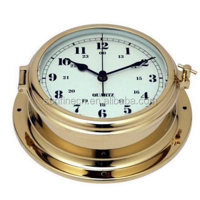 China ALL BRASS BOAT YACHT MARINE NAVIGATION QUARTZ DECK CLOCK WATCH SF51003 for sale