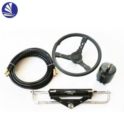 China Boat Hydraulic Steering Control Kit Marine Outboard Steering Cylinder Helm 150HP/90HP/300HP 150HP WITH OIL for sale