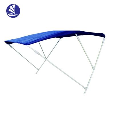 China Aluminum Pipe 22mm Arm Awning For Boat Waterproof Fabric 3 Bow Oxford Blue Binimi Top for sale