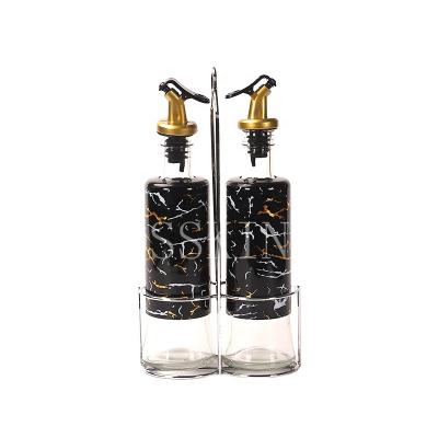 China New Style Traditional High Quality Dispenser Fashionable Kitchen Food Oil Dropper Glass Olive Bottles for sale