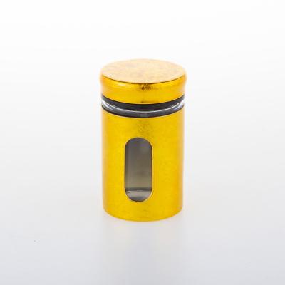 China Nice And Advanced Even Viable Wholesale Spice Jar With Gold Lid Chilli Pepper Pot 150ml Capacity for sale