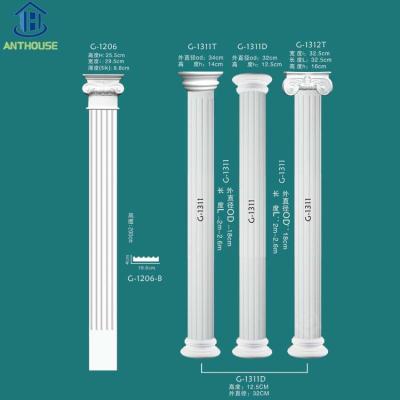 China Lightweight PU Hollow Roman Columns Decorative /PU Polyurethane Foam Roman Pillars Column Molds For Sale for sale