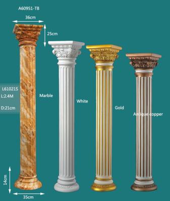 China The Roman Column Pillars Gold Column Pedestals Hollow Decorative Roman Columns Pedestals Molds On Sale for sale