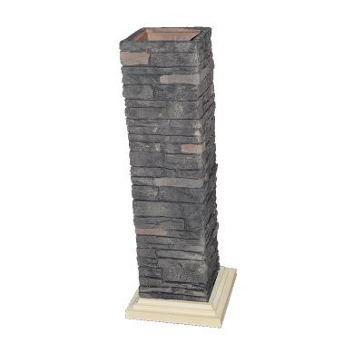 China Waterproof Artificial Cultured Stone Faux Stone Panels Outdoor Artificial Stone Wraps For Columns for sale